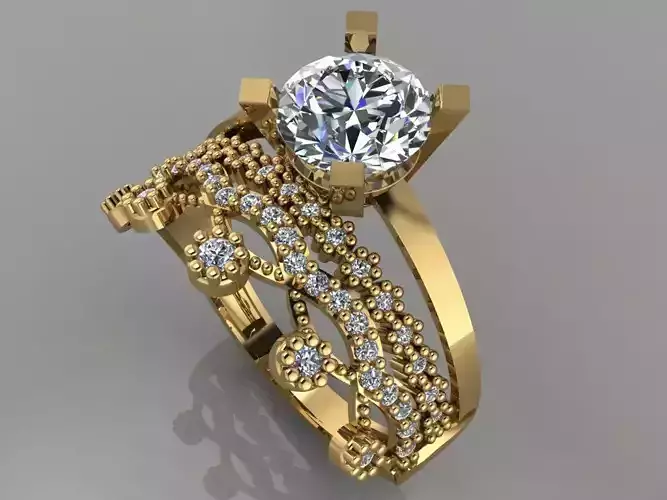 GC GOLD TW094- Diamond ring 