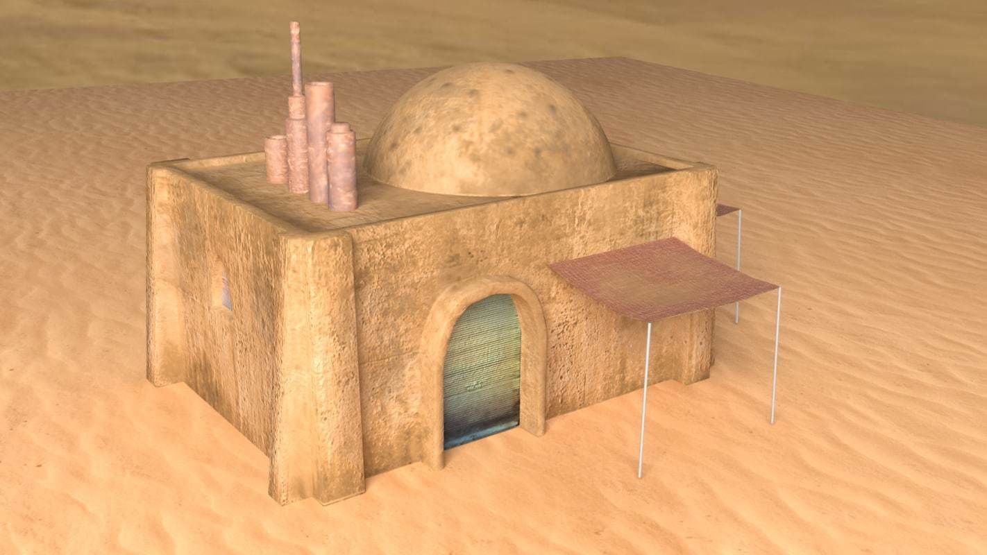 Tatooine Buildings Low-poly 3D model_7