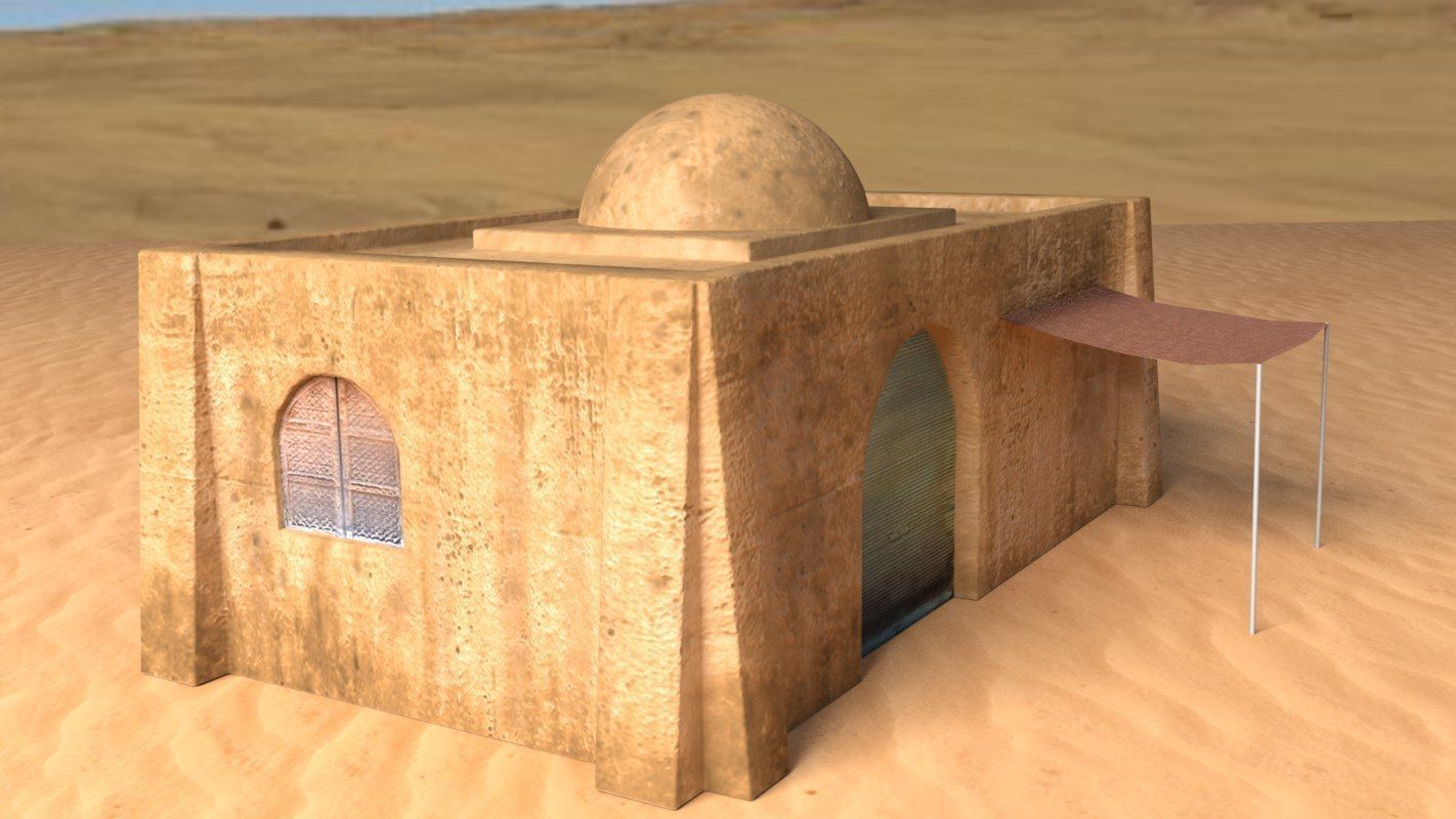 Tatooine Buildings Low-poly 3D model_6