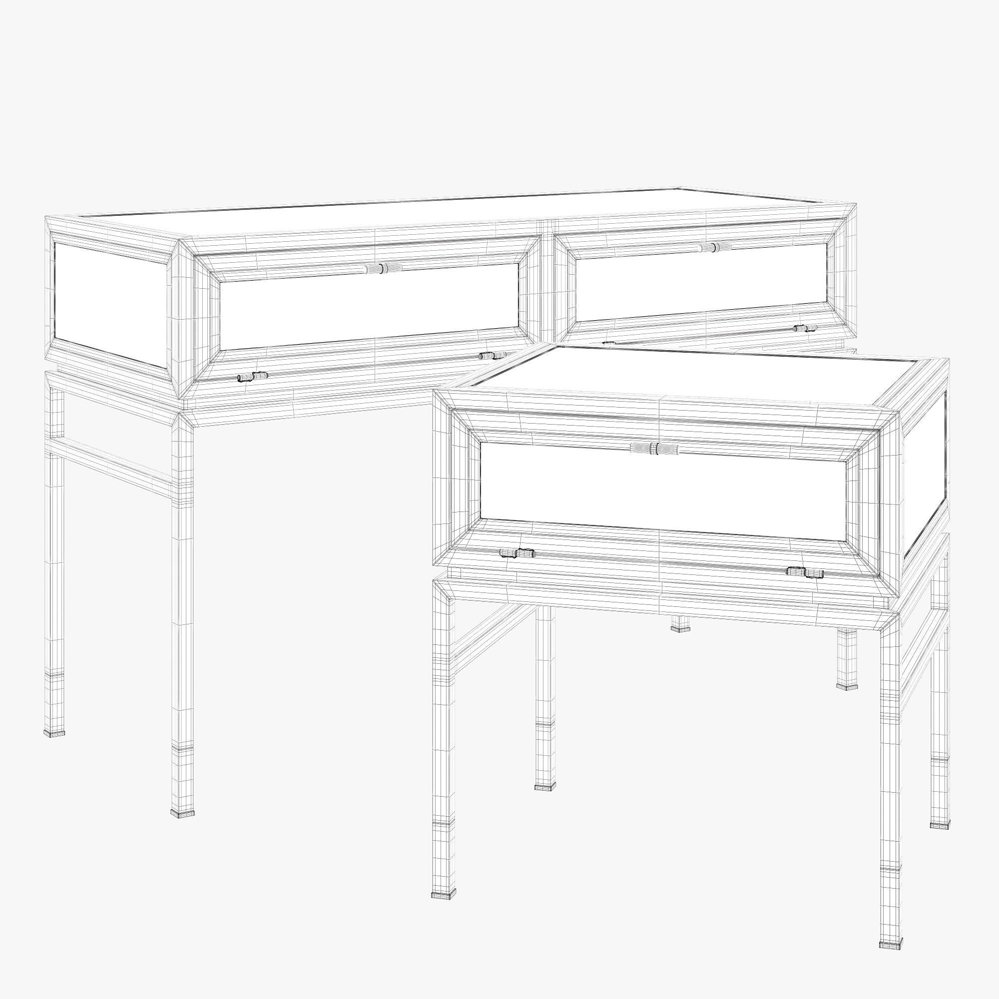 Anthropologie tannehill display side table and console table 3D model_3