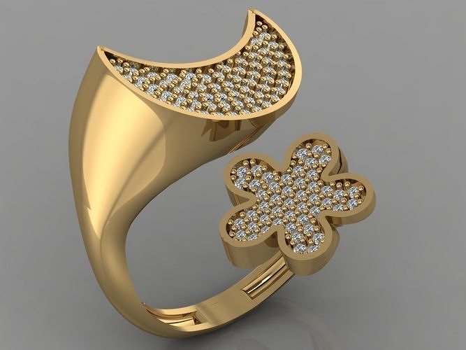GC GOLD TW097- Diamond ring  3D print model
