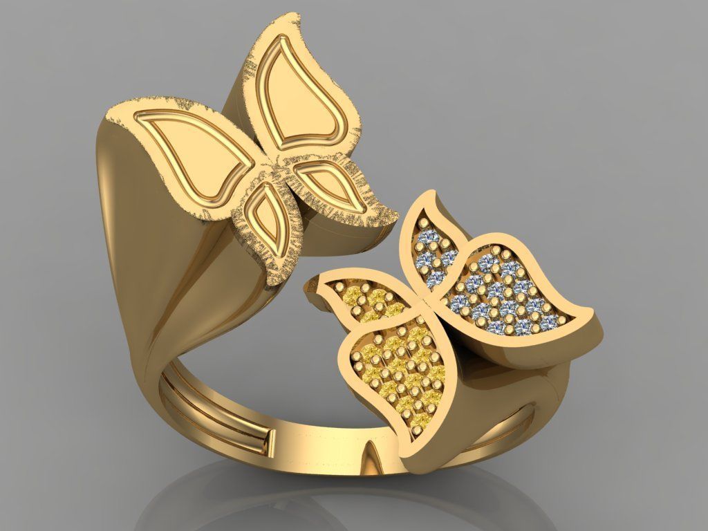 GC GOLD TW098- Diamond ring 3D print model_3
