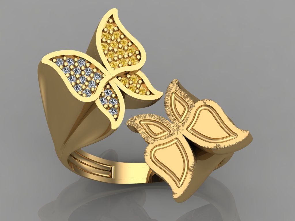 GC GOLD TW098- Diamond ring 3D print model_1