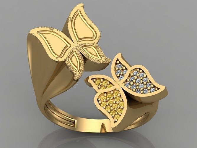 GC GOLD TW098- Diamond ring 3D print model