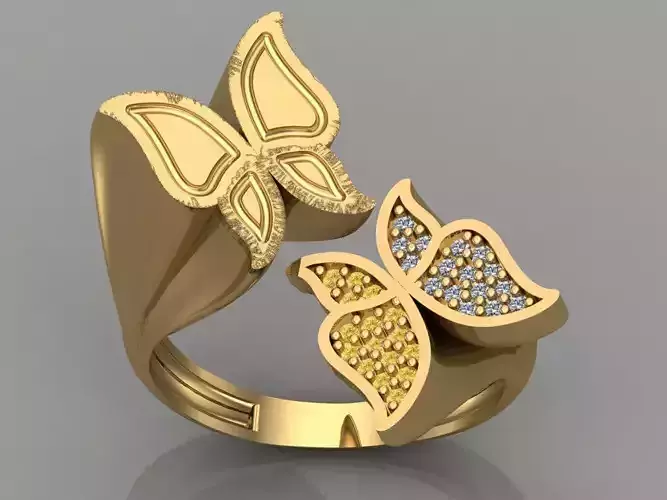 GC GOLD TW098- Diamond ring 3D print model
