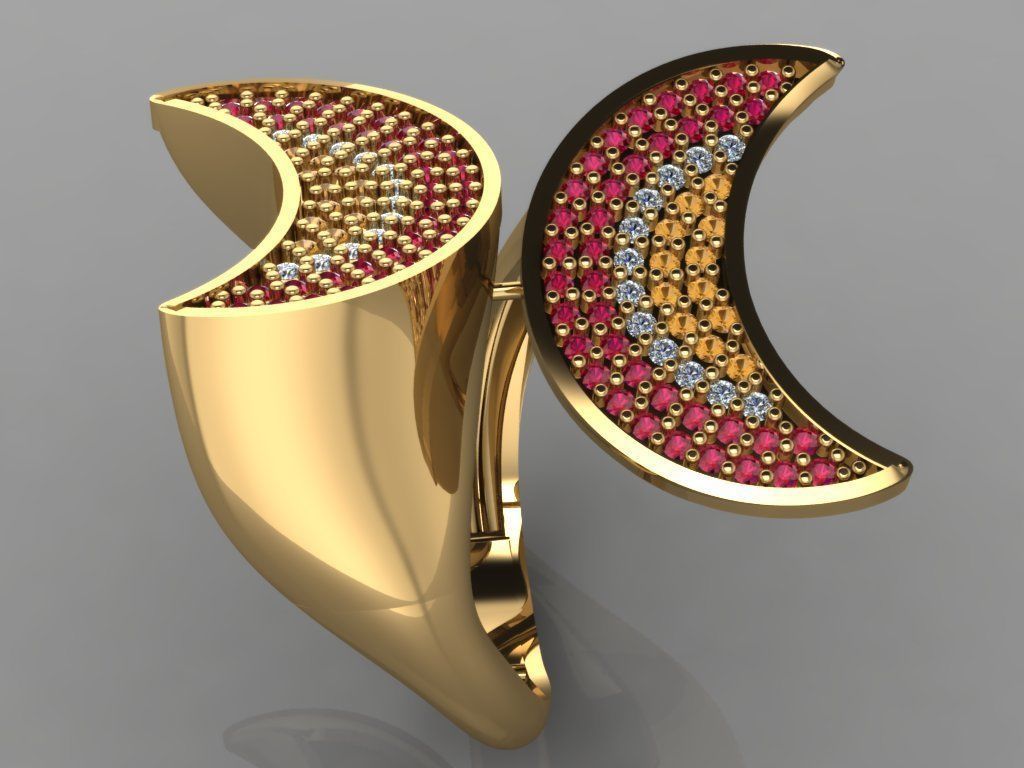 GC GOLD TW100- Diamond ring  3D print model_2