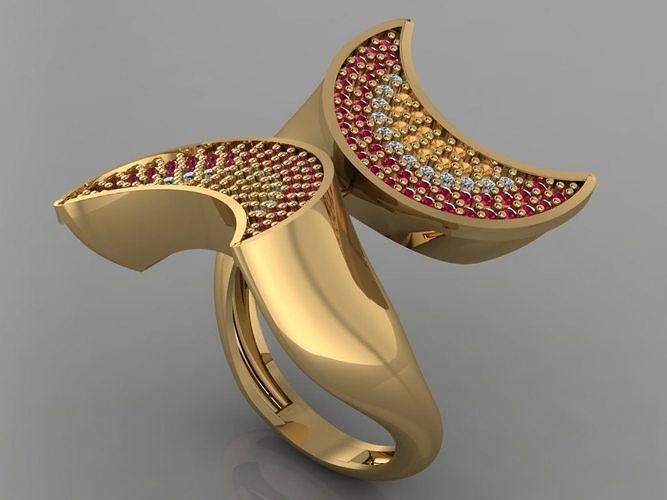 GC GOLD TW100- Diamond ring  3D print model