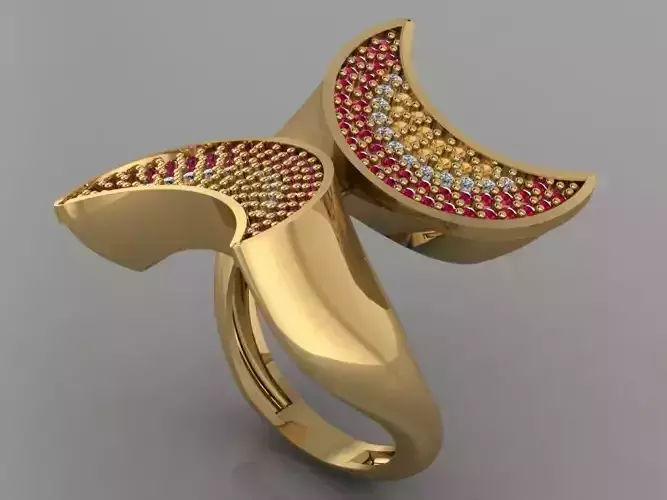 GC GOLD TW100- Diamond ring  3D print model