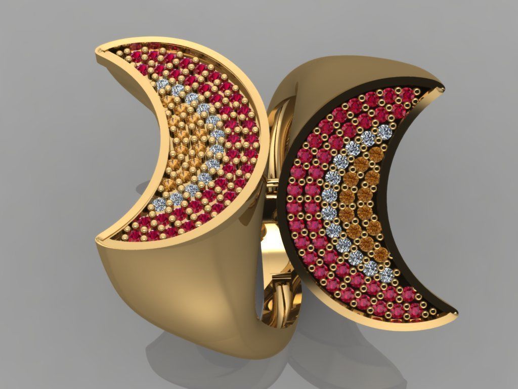 GC GOLD TW100- Diamond ring  3D print model_1