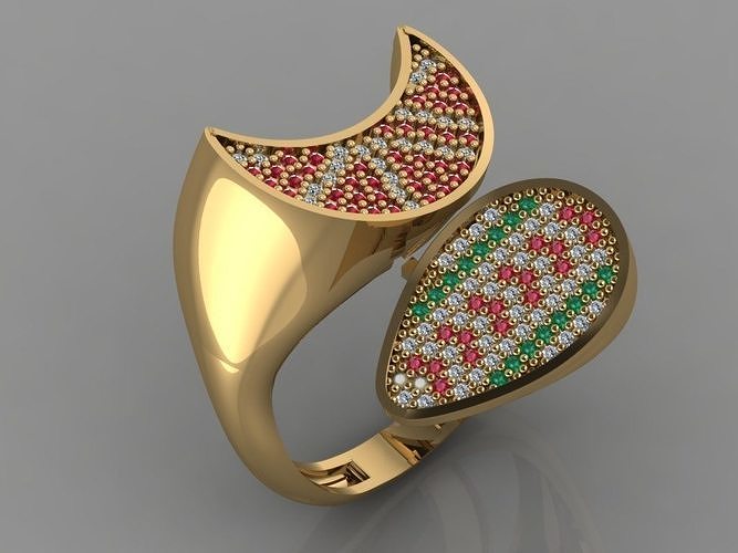 GC GOLD TW101- Diamond ring  3D print model