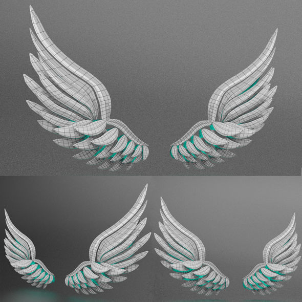 Wings angel - angel Free 3D model_1