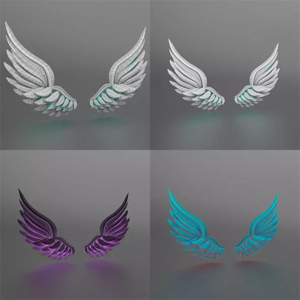 Wings angel - angel Free 3D model_0