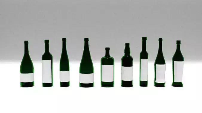 Bottles Collection Set 3D Model two
