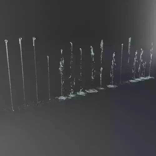 Water Jet Exterior Fountains Pack 3D model