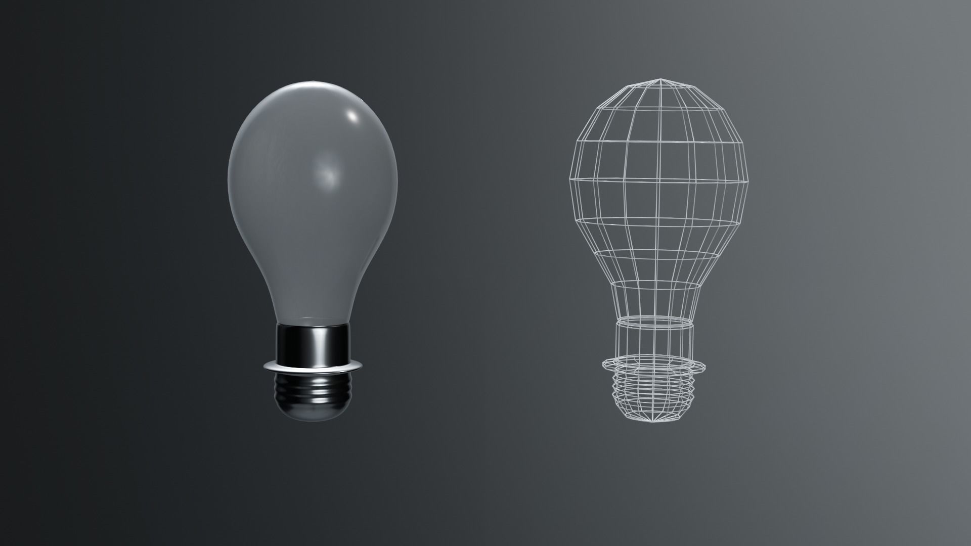 modern desk lamp in black Low-poly 3D model_3