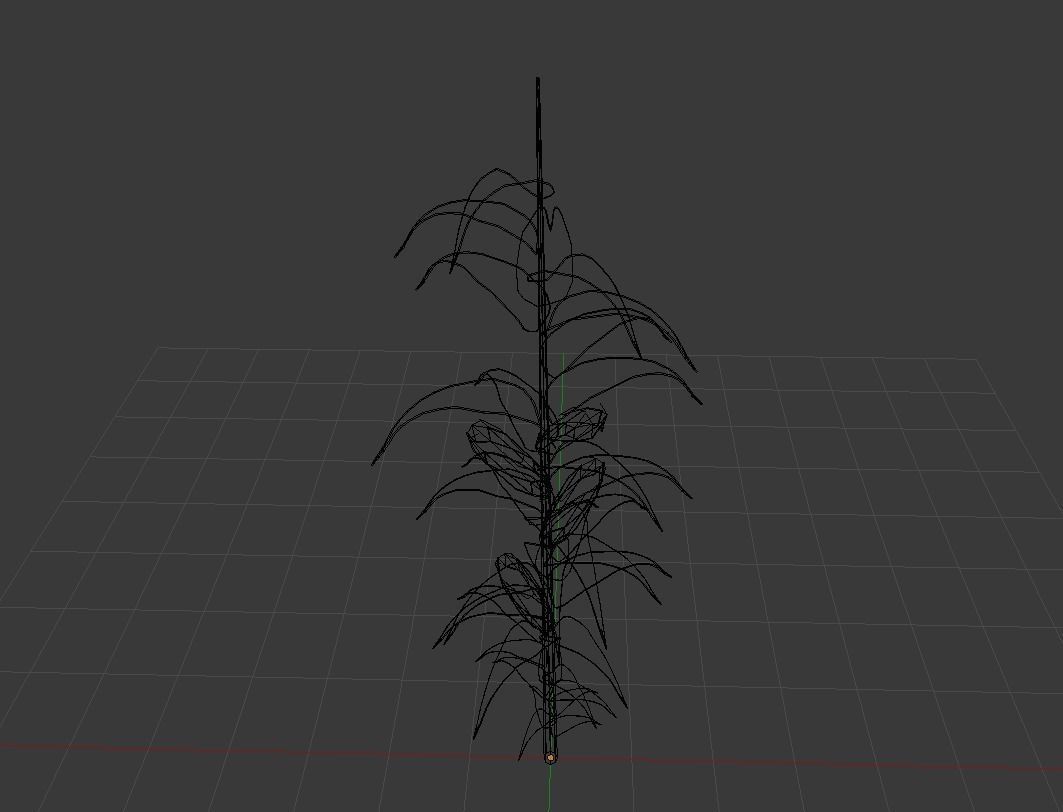 Corn Plant Game Ready Low-poly 3D model_4
