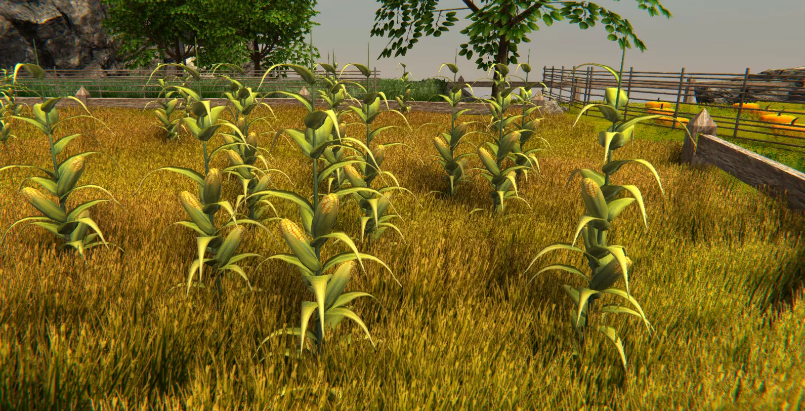 Corn Plant Game Ready Low-poly 3D model_0