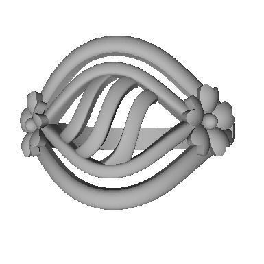 48 Women Ring Plain Gold Ring stl models  3D print model_13