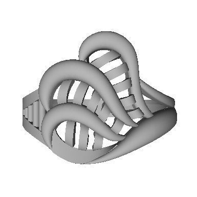 48 Women Ring Plain Gold Ring stl models  3D print model_12