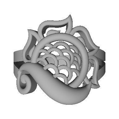 48 Women Ring Plain Gold Ring stl models  3D print model_35