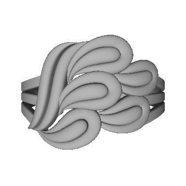 48 Women Ring Plain Gold Ring stl models  3D print model_46
