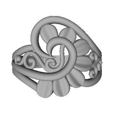 48 Women Ring Plain Gold Ring stl models  3D print model_22