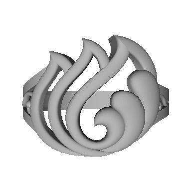 48 Women Ring Plain Gold Ring stl models  3D print model_19