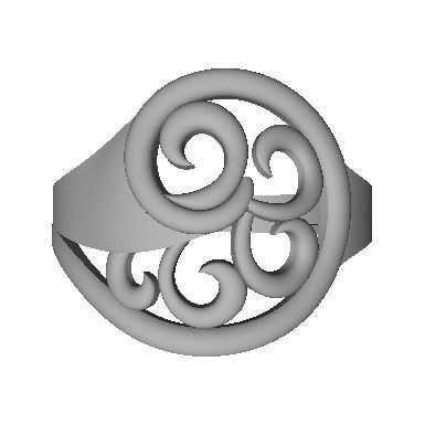 48 Women Ring Plain Gold Ring stl models  3D print model_10