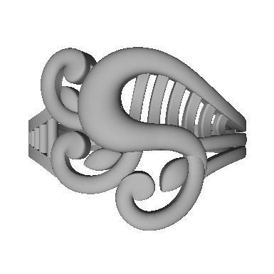 48 Women Ring Plain Gold Ring stl models  3D print model_47