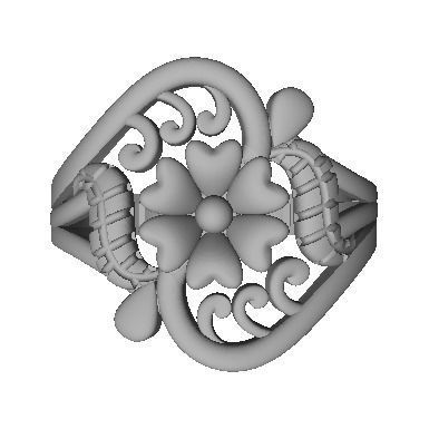 48 Women Ring Plain Gold Ring stl models  3D print model_5