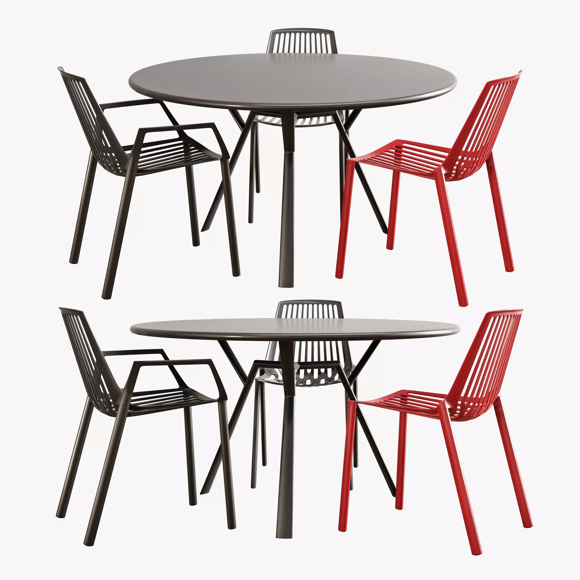 Fast dining set 001 3D model_0