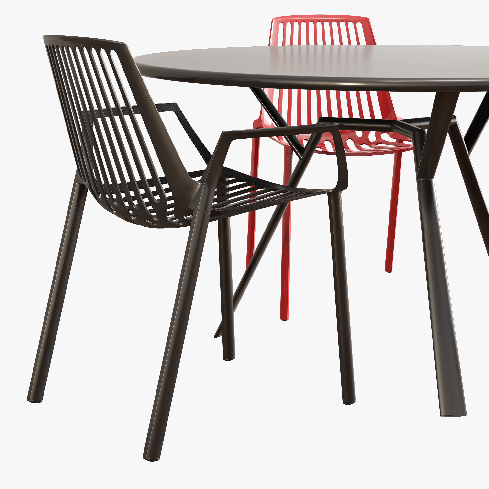 Fast dining set 001 3D model_1