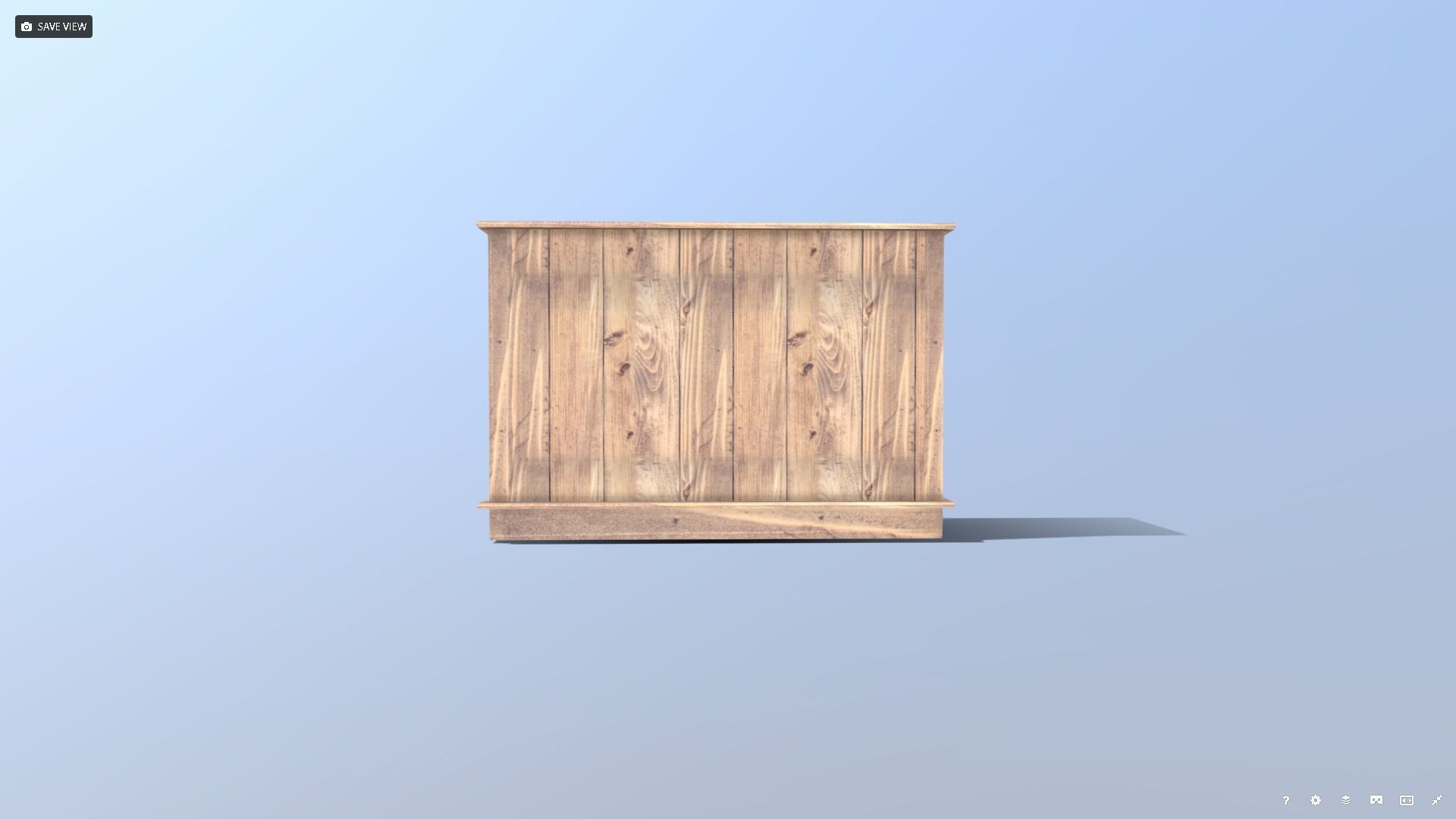 Pine Bookshelf Low-poly 3D model_5
