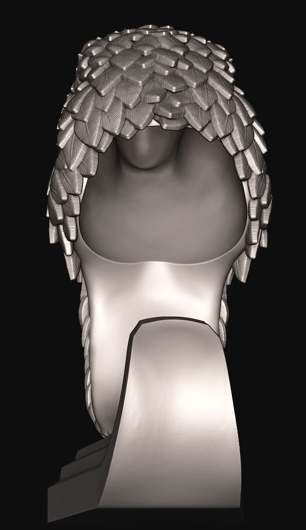 Eagle bust 3D print model_5