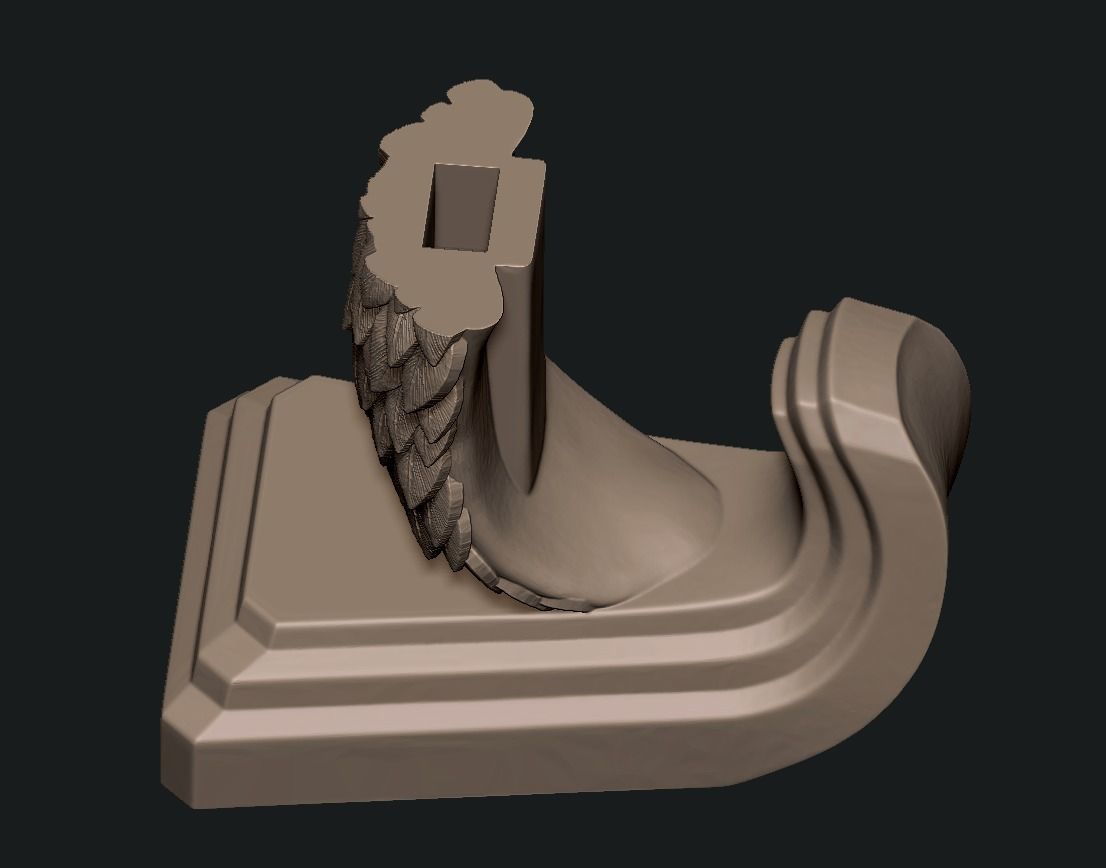 Eagle bust 3D print model_9