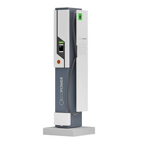 Car Charging Station 3D Model 3D model
