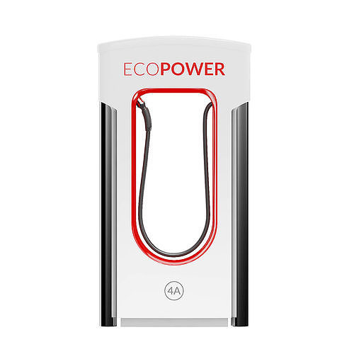 Car Charging Station 3D Model 3D model