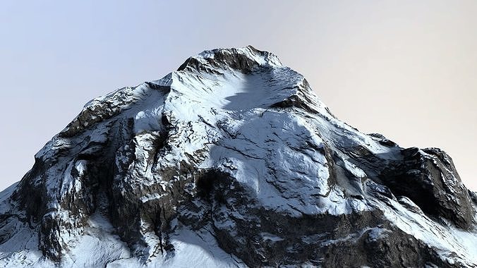 Snow Mountain Low-poly 3D model