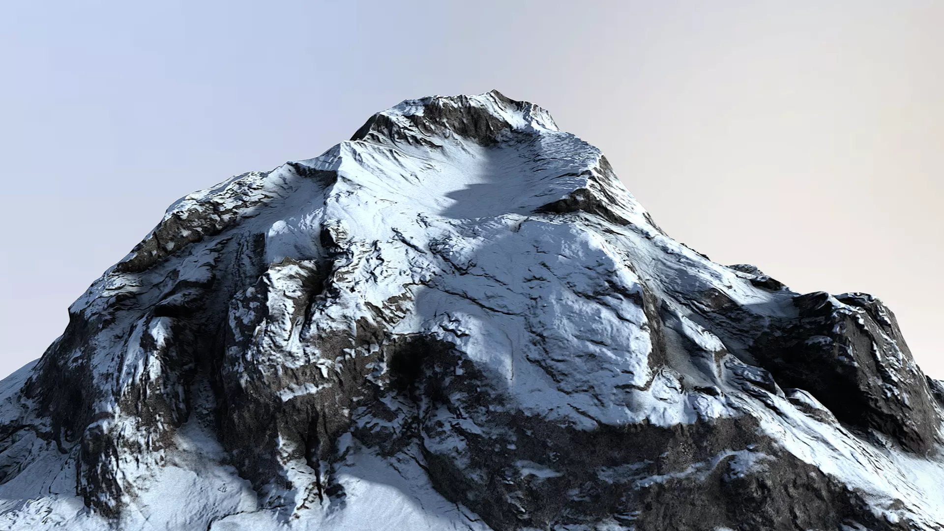 Snow Mountain Low-poly 3D model