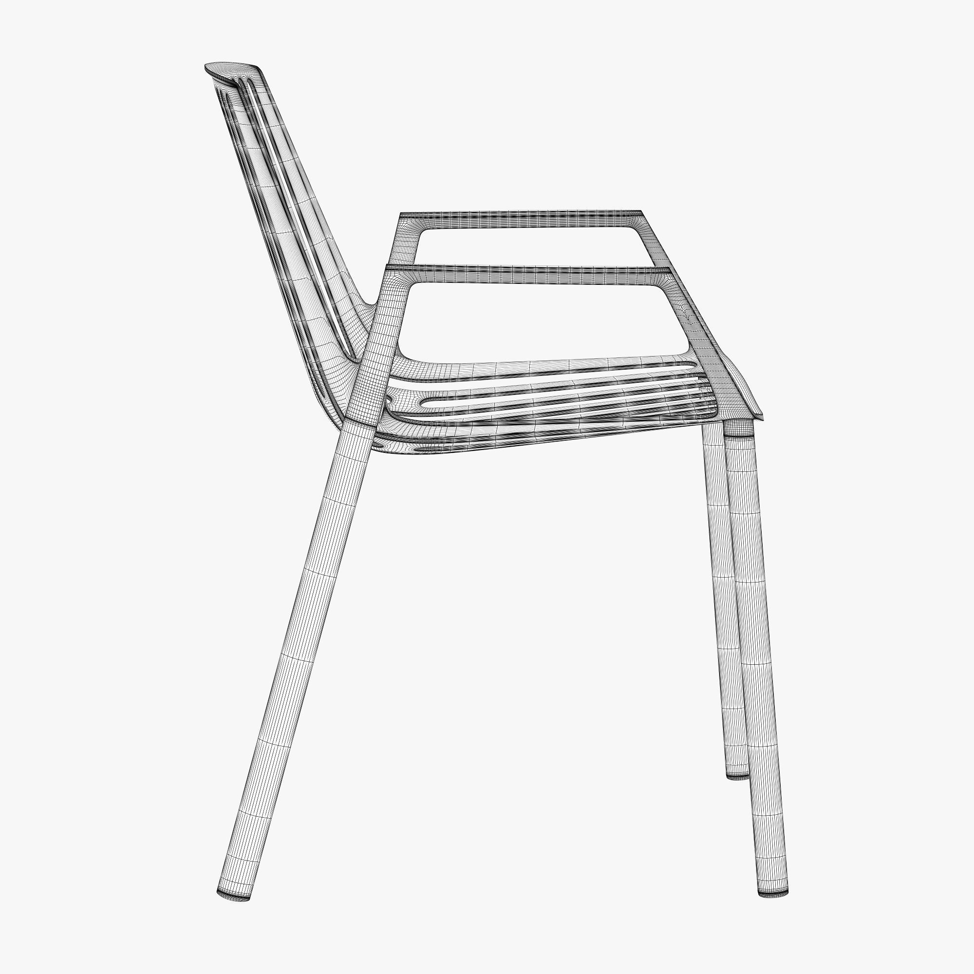 Fast rion chair with armrests 3D model_7