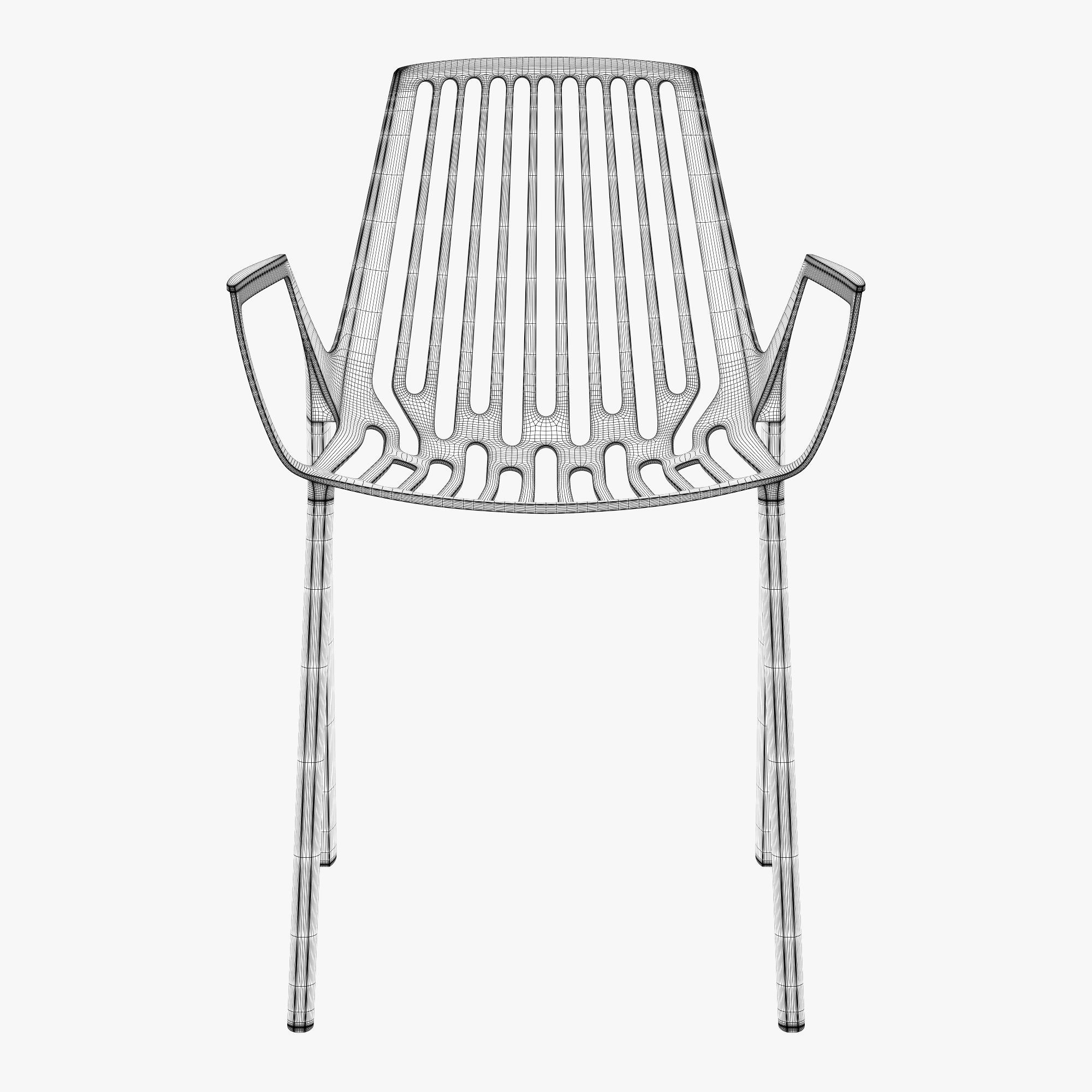 Fast rion chair with armrests 3D model_6