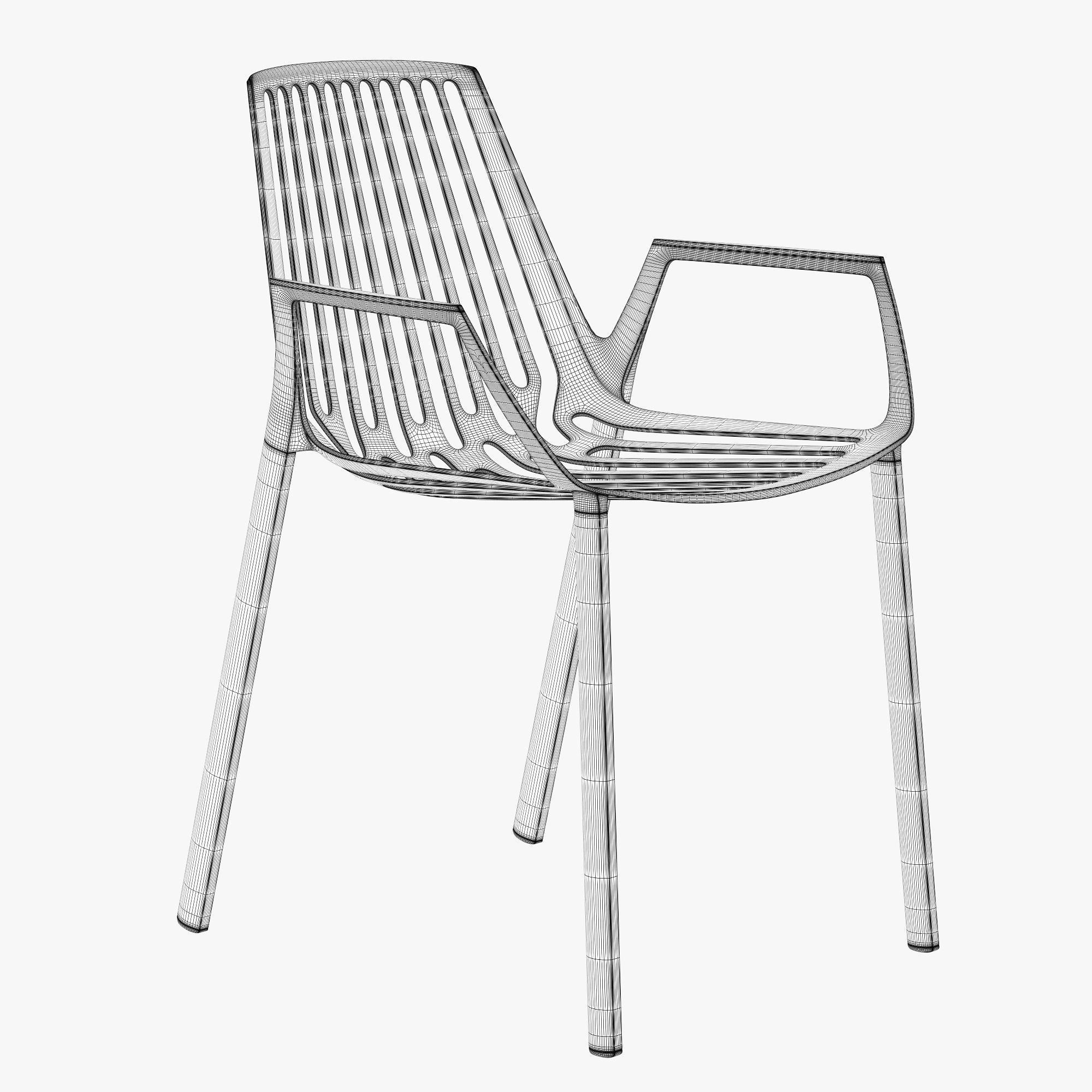 Fast rion chair with armrests 3D model_5
