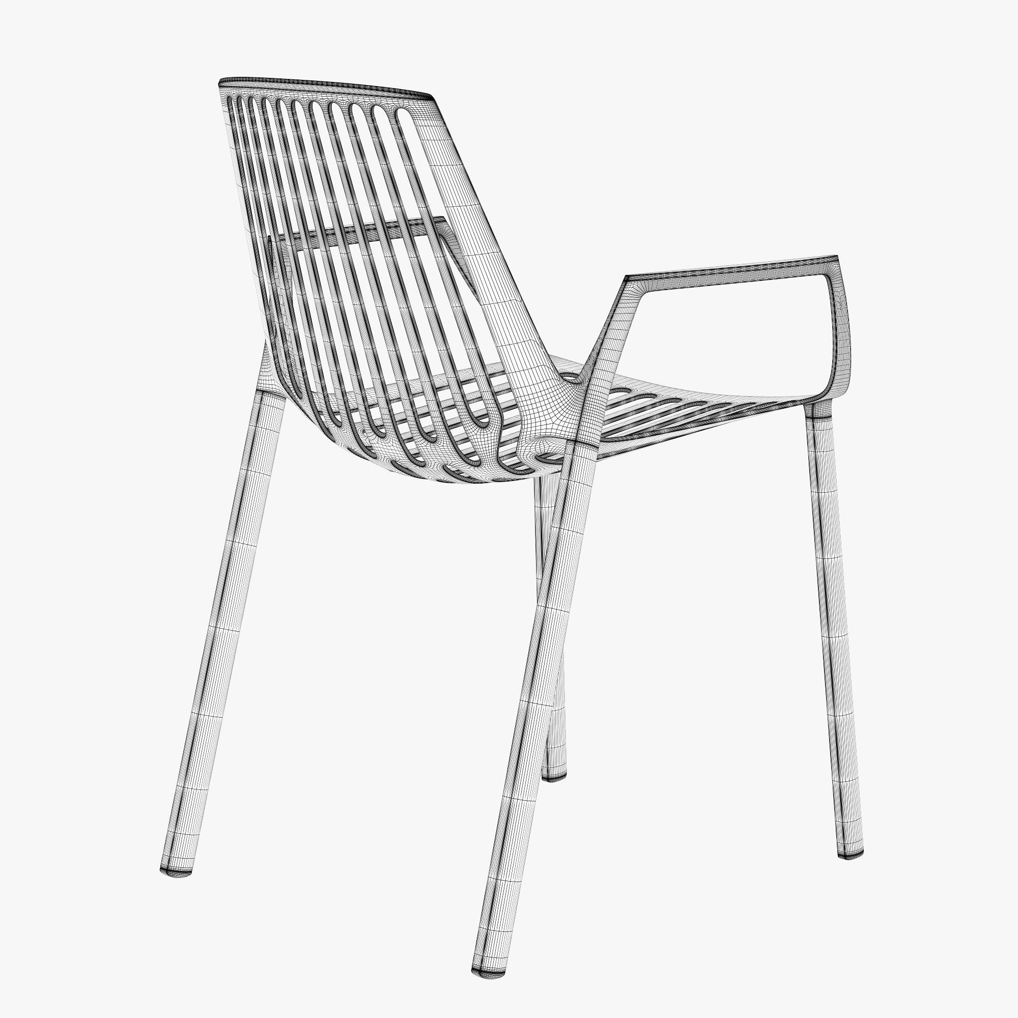 Fast rion chair with armrests 3D model_8