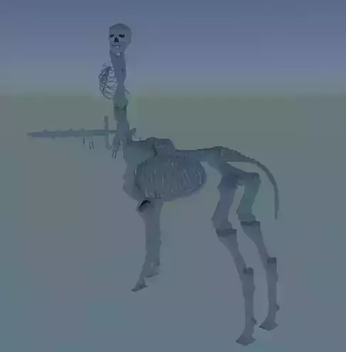 Centaur Model Part 2 Rigged and animations Free low-poly 3D model