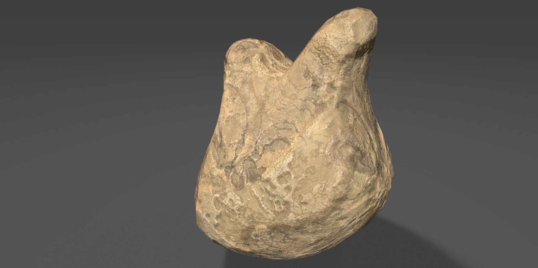 Rock 34 Low-poly 3D model_1