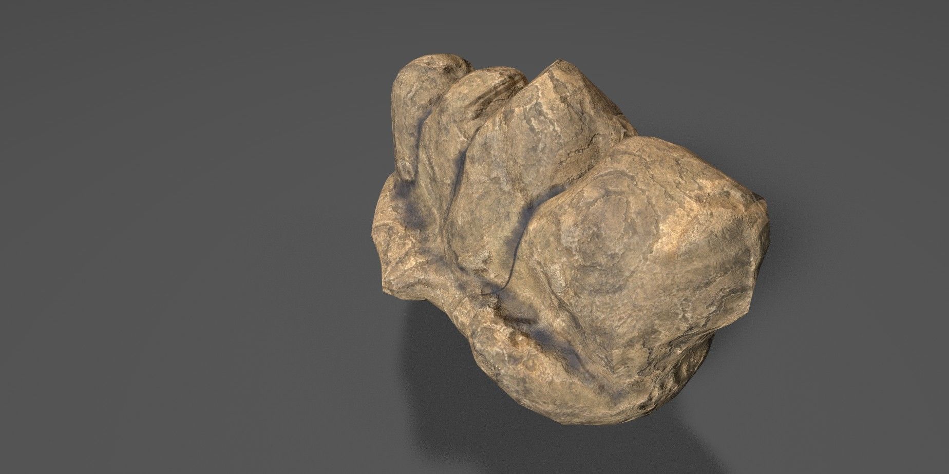 Rock 33 Low-poly 3D model_1