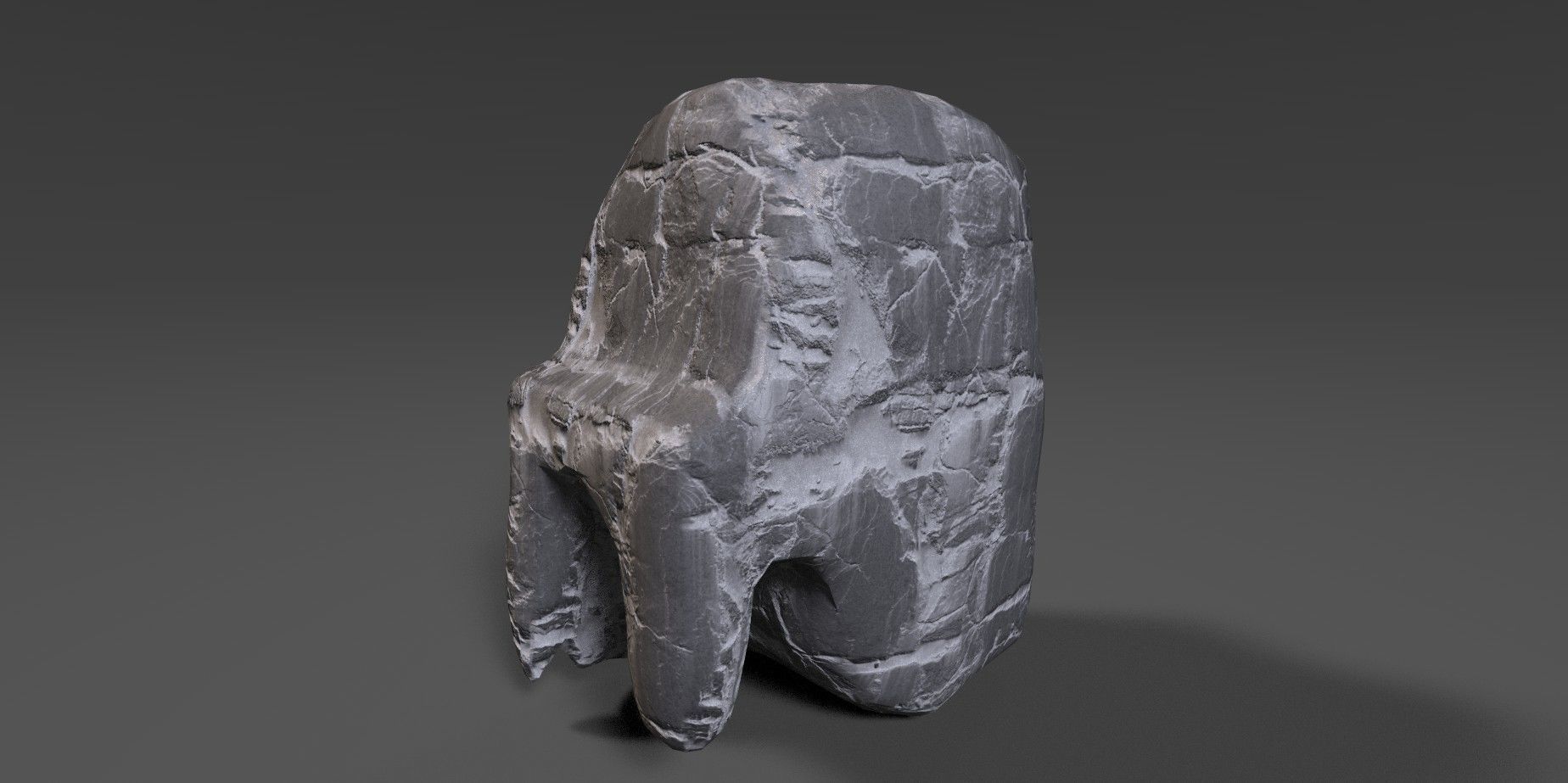 Rock 22 Low-poly 3D model_3