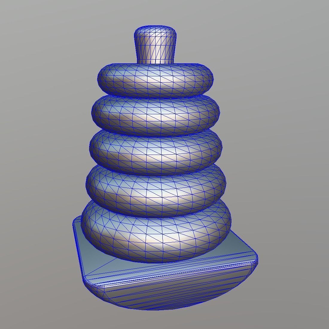 Toy Pyramid  Low-poly 3D model_1