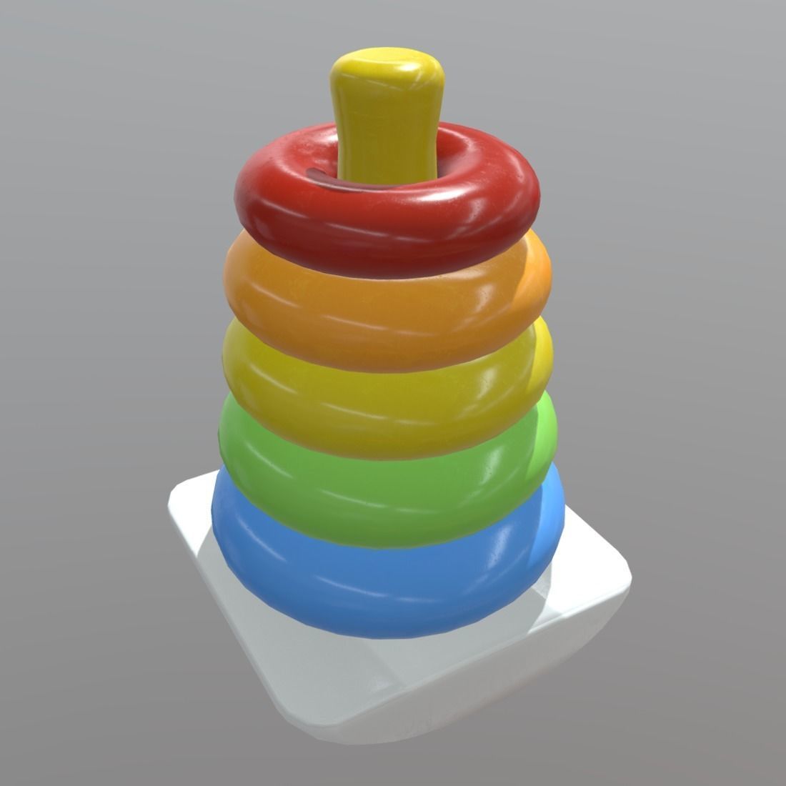 Toy Pyramid  Low-poly 3D model_6