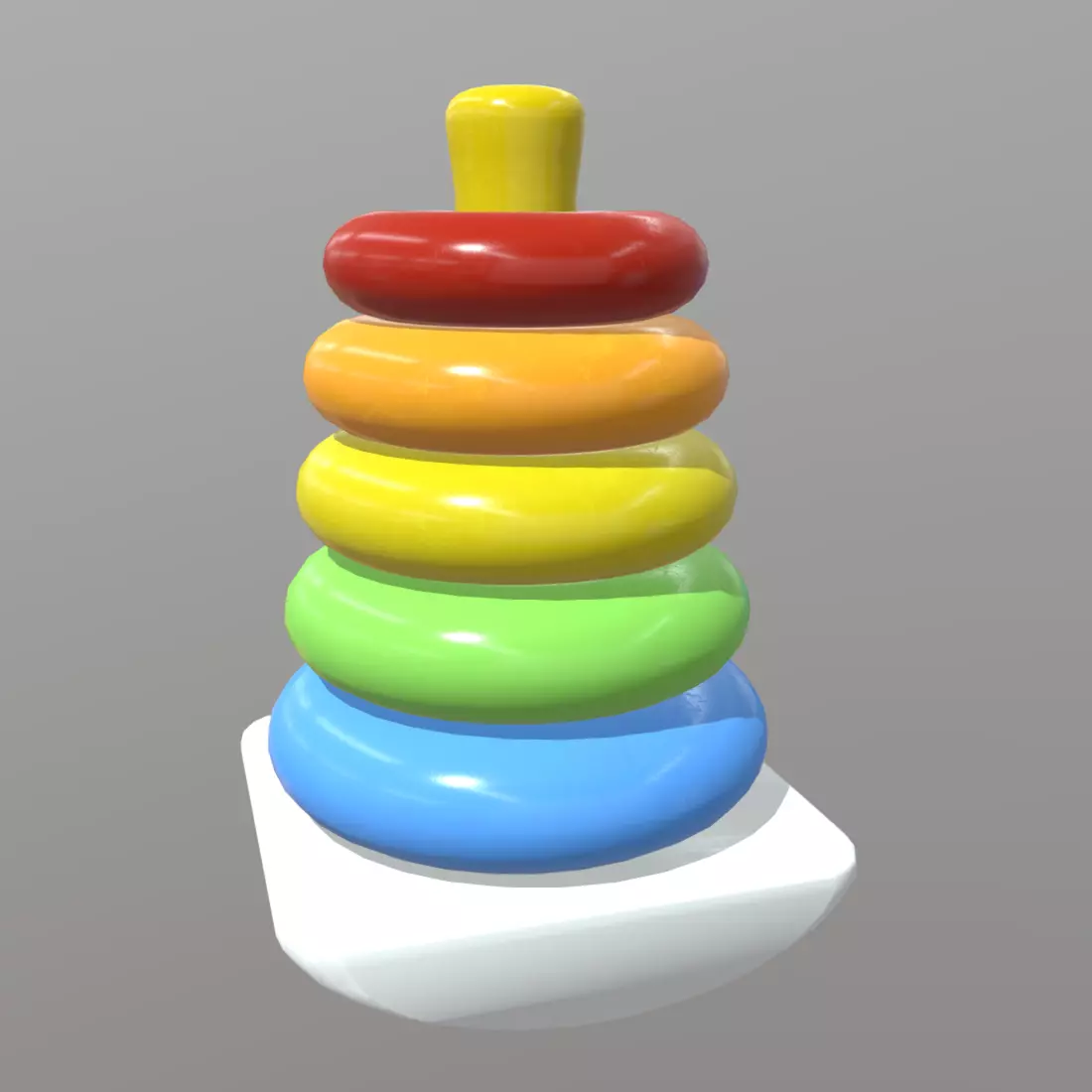 Toy Pyramid  Low-poly 3D model_0